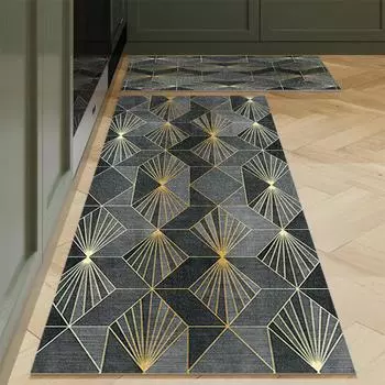 Модный простой кухонный коврик в скандинавском стиле, ковер для дома, современный домашний декор 40cm*60cm+40cm*120cm