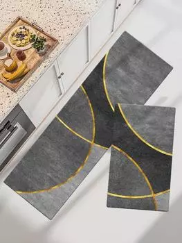 Модный простой кухонный коврик в скандинавском стиле, ковер для дома, современный домашний декор 40cm*60cm+40cm*120cm