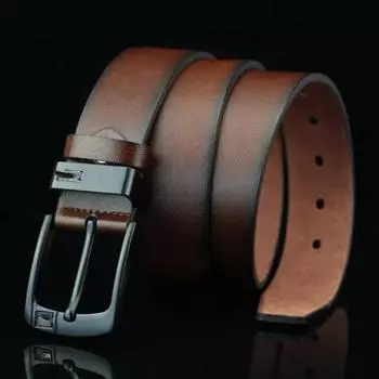 Модный простой ретро деловой мужской ремень, трендовая пряжка с иглой, универсальный однотонный светлый роскошный ремень, аксессуары для одежды, подарок 110cm чёрный