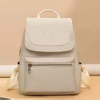 Модный простой рюкзак большой емкости для школьников, сумка для отдыха, однотонная сумка для отдыха, сумка для переноски чёрный