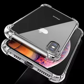 Модный противоударный бампер Прозрачный силиконовый чехол для телефона iPhone Samsung Galaxy Huawei Redmi XiaoMi 9