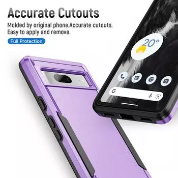 Модный противоударный чехол для Google Pixel 8 Pro 7A 6A Pixel8 Pixel7 Pixel 7 6 Pro Pixel7A Pixel6a Pixel6 2 в 1, жесткий защитный чехол for Pixel 7A чёрный