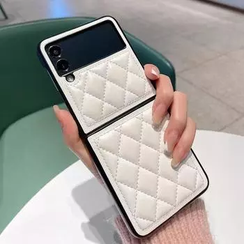 Модный противоударный чехол для Samsung Z Flip6 - Полная защита, Складной экран, Шикарный стиль zflip6 белый