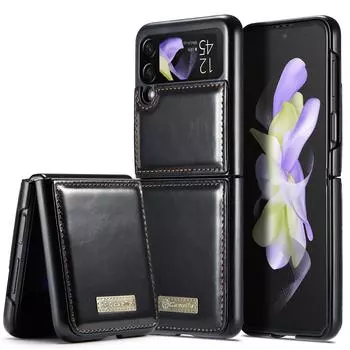 Модный противоударный складной чехол из искусственной кожи для Samsung Galaxy Z Flip4 Flip 3 Flip 4 Flip3 Нескользящий чехол для Samsung Flip4 for Samsung z Flip 4 красный