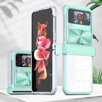Модный прозрачный акриловый защитный чехол для камеры для Samsung Galaxy Z Flip 4 5g Flip4, жесткий чехол для телефона с защитой от царапин for samsung Z Flip 4