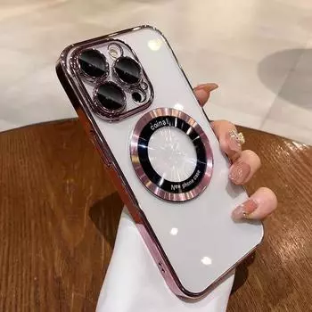 Модный прозрачный чехол Magsafe для iPhone 14 13 12 11 15 Pro Max Plus, магнитные чехлы, мягкий силиконовый чехол для беспроводной зарядки For iPhone 15 Pro