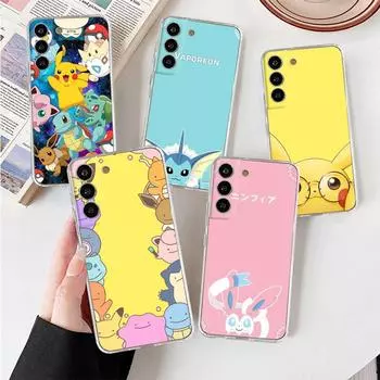 Модный прозрачный чехол Pokemon для Samsung Galaxy S22 S20 FE S21 S10 S9 Plus Note 20 Ultra 10 Lite прозрачный чехол для телефона Samsung S21 5G