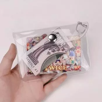 Модный прозрачный водонепроницаемый чехол для карт для мужчин и женщин, деловой держатель для удостоверения личности, мини-кошелек, портмоне, сумка чистый