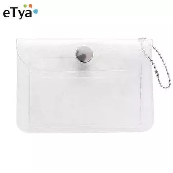 Модный прозрачный водонепроницаемый чехол для карт из ПВХ, школьный, деловой, офисный, держатель для кредитных карт, сумка для хранения, мини-кошелек для девочек, портмоне