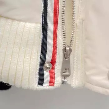 МОДНЫЙ пух новый национальный стандарт утиный пух новый трикотажный сращивание полосатый легкий пуховик короткая куртка женская Одежда S белый