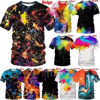 Модный пуловер большого размера с круглым вырезом, повседневная футболка с граффити, футболка с принтом Харадзюку для мужчин, уличный тренд, топ с короткими рукавами в стиле хип-хоп S