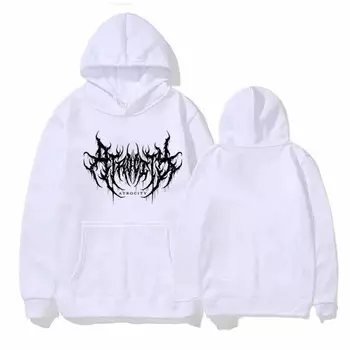 Модный пуловер Y2K с принтом, толстовка для мужчин и женщин, спортивные толстовки с длинными рукавами, зимний флисовый топ для бега, свободная одежда L чёрный