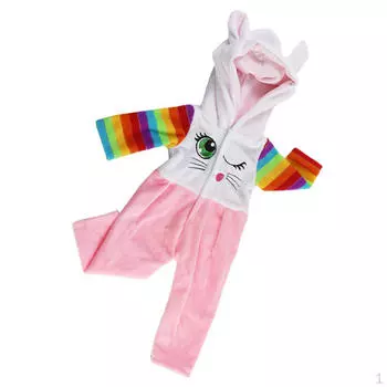 Модный Радужный Кукольный Комбинезон с длинными рукавами, повседневная одежда для кукол 45,72 см и