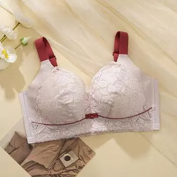 Модный регулируемый большой размер, сборка и демонстрация худобы, закрытие средней груди, защита от провисания, большая грудь и небольшой чехол для бюстгальтера. 80B розовый