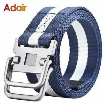 Модный ремень для мужчин, студенческий ремень, нейлоновые военные тренировочные ремни, повседневные роскошные дизайнерские брендовые спортивные ремни на открытом воздухе, холщовый ремень с двойной пряжкой HB045 100cm зелёный