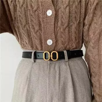 Модный ремень из искусственной кожи для женщин, дизайнерский пояс с металлической пряжкой, женский джинсовый, платье, брюки, универсальный декоративный пояс 103cm