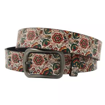 Модный ремень с принтом из искусственной кожи, универсальный модный дизайн, ремень с пряжкой Full Sense 105cm белый