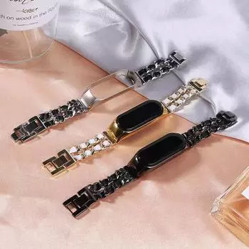 Модный ремешок из нержавеющей стали для Xiaomi Band 7 6 5, металлический корпус с пряжкой, ремешок для часов, умный браслет для Xiaomi Band 6, ремешок для часов mi Band 6