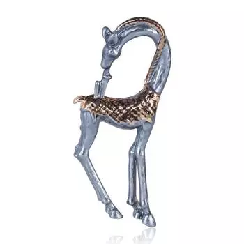 Модный ретро креативный конь брошь сплав эмаль капающий воротник темперамент модный костюм одежда аксессуары золотой