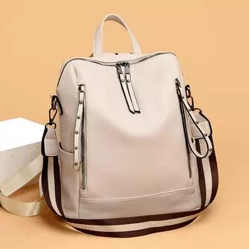 Модный ретро женский рюкзак для лета новый мягкий кожаный высококачественный женский школьный рюкзак можно надеть на плечо