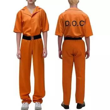 Модный ролевой комбинезон заключенного L оранжевый