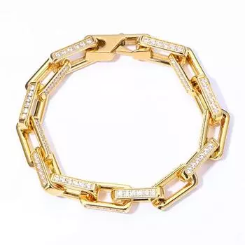 Модный роскошный бамбуковый браслет для мужчин и женщин, невыцветающие хип-хоп ювелирные аксессуары (18.5Cm) bracelet