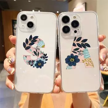 Модный роскошный прозрачный мягкий чехол с надписью «Цветы» для iPhone 15 14 13 12 11 Pro Max XS X XR 7 8 Plus Fundas iPhone 11 Pro