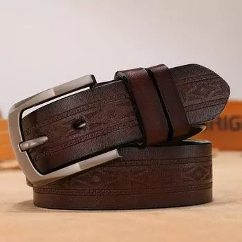 Модный роскошный ремень, дизайнерские ремни из натуральной кожи для мужчин, винтажный ремень, мужской ремень для джинсов 95cm чёрный