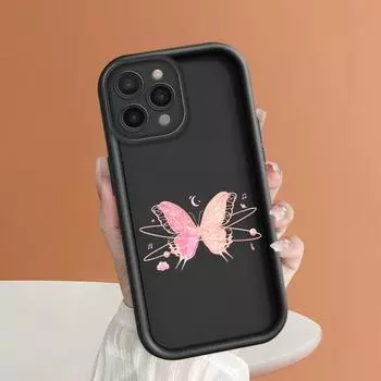 Модный розовый чехол-бабочка для iPhone Samsung Galaxy Xiaomi Redmi POCO HUAWEI Honor противоударный резиновый мягкий гибкий чехол Samsung A52 4G/5G