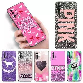 Модный розовый чехол для телефона с любовью для Xiaomi Redmi Note 11 10 9 8 Pro 11T 5G 10T 10S 9S 9T 9i 9C 9A 8T, мягкий черный чехол из ТПУ Redmi 8