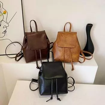 Модный рюкзак большой вместимости для женщин, зимний новый простой и повседневный рюкзак, модный женский рюкзак чёрный