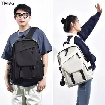 Модный рюкзак большой вместимости, модные простые рюкзаки для пар, школьная сумка для школьников и студентов, ранец белый