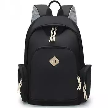 Модный рюкзак большой вместимости, водонепроницаемый повседневный легкий рюкзак, простая и универсальная дорожная сумка чёрный