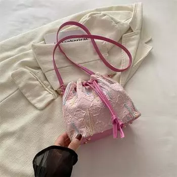 Модный рюкзак для девочек в стиле кулиски с осенней вышивкой в полоску, эстетичный индивидуальный рюкзак для поездок на работу и обратно розовый