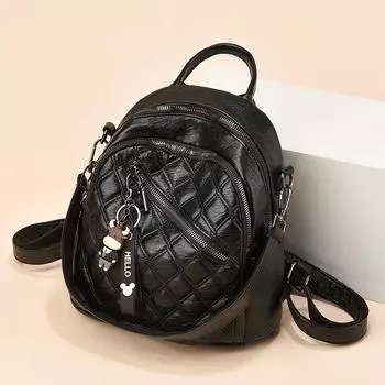 Модный рюкзак для женщин, мягкий кожаный рюкзак, сумка на плечо, школьные сумки для девочек-подростков, легкий женский дорожный рюкзак