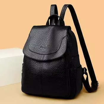 Модный рюкзак для женщин, новый универсальный, большой емкости, мягкая кожаная школьная сумка для студентов, рюкзак для путешествий на открытом воздухе, женская сумка
