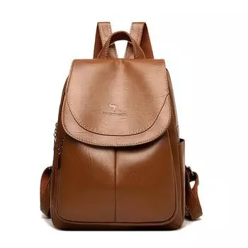 Модный рюкзак для женщин, новый универсальный, большой емкости, мягкая кожаная школьная сумка для студентов, рюкзак для путешествий на открытом воздухе, женская сумка