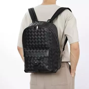 Модный рюкзак мужской рюкзак большой емкости из натуральной кожи в клетку дорожная школьная сумка мужская сумка Advanced Sense для мужчин чёрный