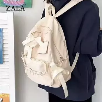 Модный рюкзак, нейлоновый женский рюкзак, противоугонные сумки на плечо, новая школьная сумка для девочек-подростков, школьный рюкзак женский 30x15x40cm бежевый