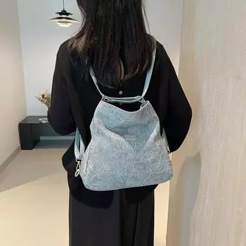 Модный рюкзак ручной работы для женщин 2024 года, новая высококачественная сумка-мессенджер, универсальная сумка через плечо серый