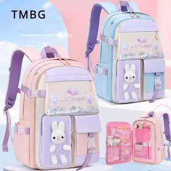 Модный рюкзак с открытой дверью холодильника и открытой школьной сумкой для начальной средней школы, рюкзак для девочек 1, 3, 6, 9 классов, детский рюкзак для отдыха и путешествий S синий