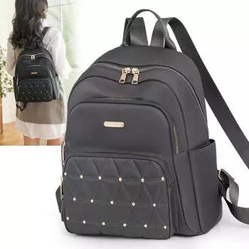 Модный рюкзак с вышивкой нитками и заклепками для женщин, трансграничная внешняя торговля 2023 года, новая модель для женщин, рюкзак для отдыха и путешествий для женщин