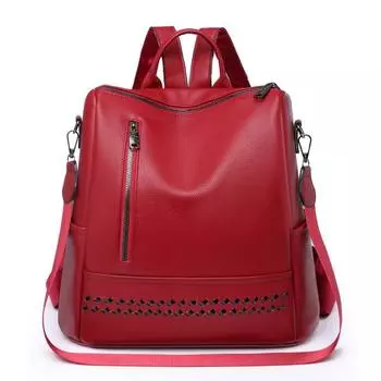 Модный рюкзак с защитой от кражи на одно плечо для женщин, новый стиль, супер популярный универсальный рюкзак из мягкой кожи большой емкости для путешествий