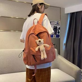 Модный рюкзак средней школы для младших и старших классов школьной сумки для мужчин и женщин белый