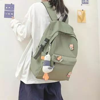 Модный рюкзак. Универсальный портативный рюкзак большой емкости. Простой и повседневный рюкзак. one size синий