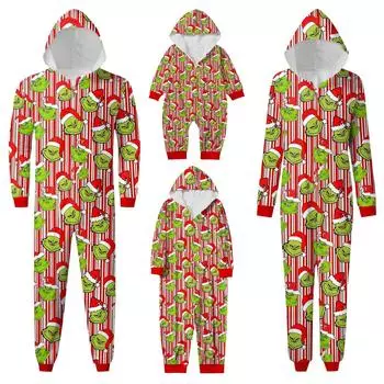 Модный семейный комбинезон с капюшоном и длинными рукавами на молнии 3 Months