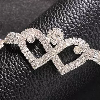 Модный серебряный цветной браслет с цирконием, двойное сердце, персонализированные сверкающие женские украшения для дня рождения, аксессуары, подарки