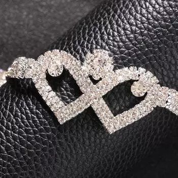 Модный серебряный цветной браслет с цирконием, двойное сердце, персонализированные сверкающие женские украшения для дня рождения, аксессуары, подарки