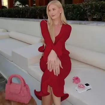 Модный сексуальный кардиган с длинными рукавами, топ, тонкий лиф, частное платье, сумка для девушки, юбка-половина ягодиц, женщина S белый
