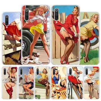 Модный сексуальный Pin Up Girl Vintege чехол для телефона для Xiaomi Poco X3 GT X4 NFC M4 Pro M3 M2 F3 F2 F1 Mi Note 10 A3 A2 Lite A1 CC Xiaomi Poco X3